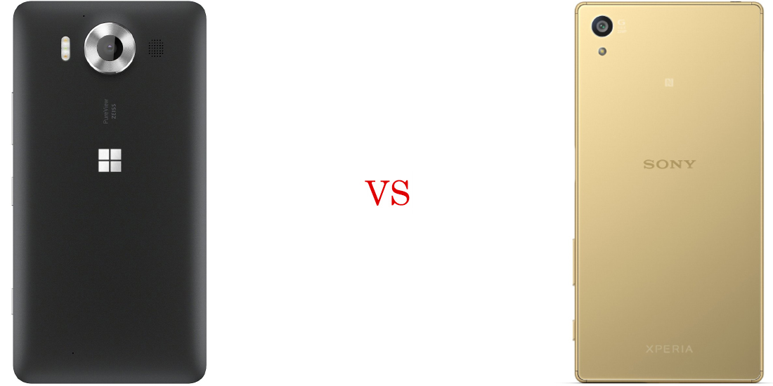 Microsoft Lumia 950 versus Sony Xperia Z5 3